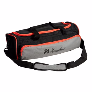 HENSELITE CARRYLITE LAWN BOWLS CARRIER BLACK/GREY/ORANGE TRIM